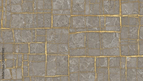 Kintsugi Marble Texture with Gold Veins