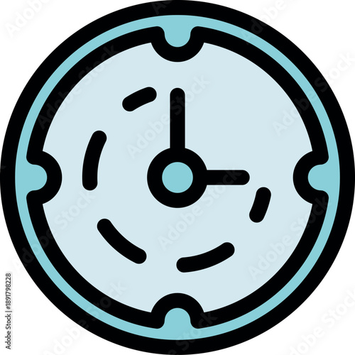 Round clock face with motion blur effect, symbolizing fast paced time and quick deadlines