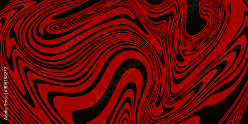 Vector abstract marble texture fluid flowing effect red color. black and red marble pattern design concept.