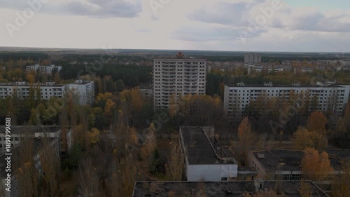 Old Abandoned Buildings In Ghost Town Pripyat, Ukraine - Chernobyl Disaster Exclusion Zone
