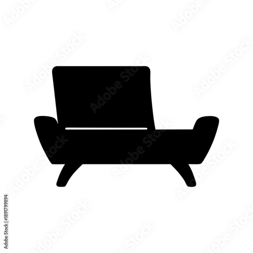 Modern black lounge chair