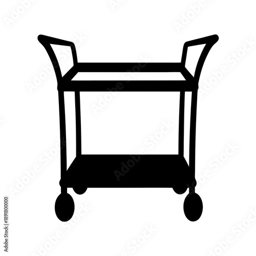 Modern two-tiered serving cart