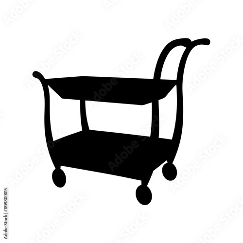 Vintage-style serving cart