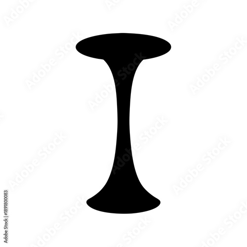 Modern black pedestal side table