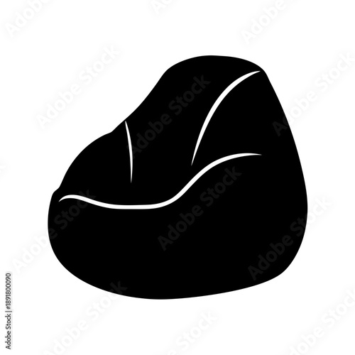 Modern black bean bag chair