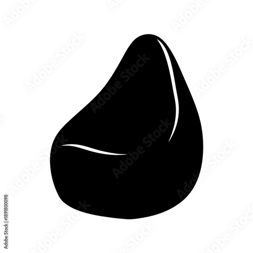 Modern black bean bag chair