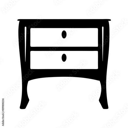 Elegant two-drawer nightstand