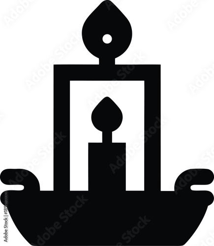 apathy as extinguished candle in wind silhouette vector illustration on transparent background