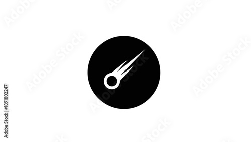 Simple black and white logo design element.