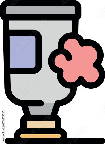 Squeezing moisturizing cream or gel from a cosmetic cream tube for skincare, haircare, or body care