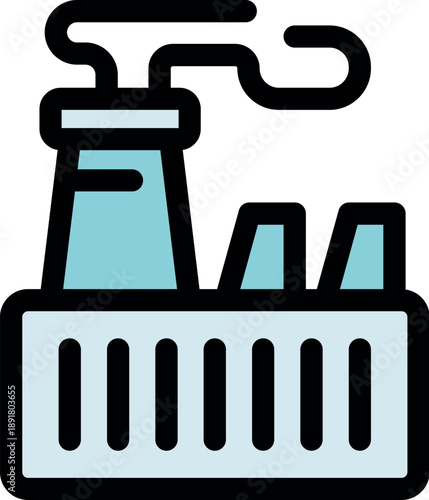 Factory emitting smoke, representing industrial pollution and environmental damage
