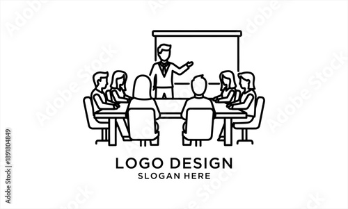 Business meeting with presenter and attendees in a conference room.