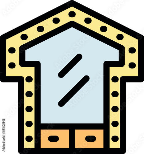 Stylish dressing table featuring a large mirror and drawers, perfect for getting ready and adding a touch of elegance to any room