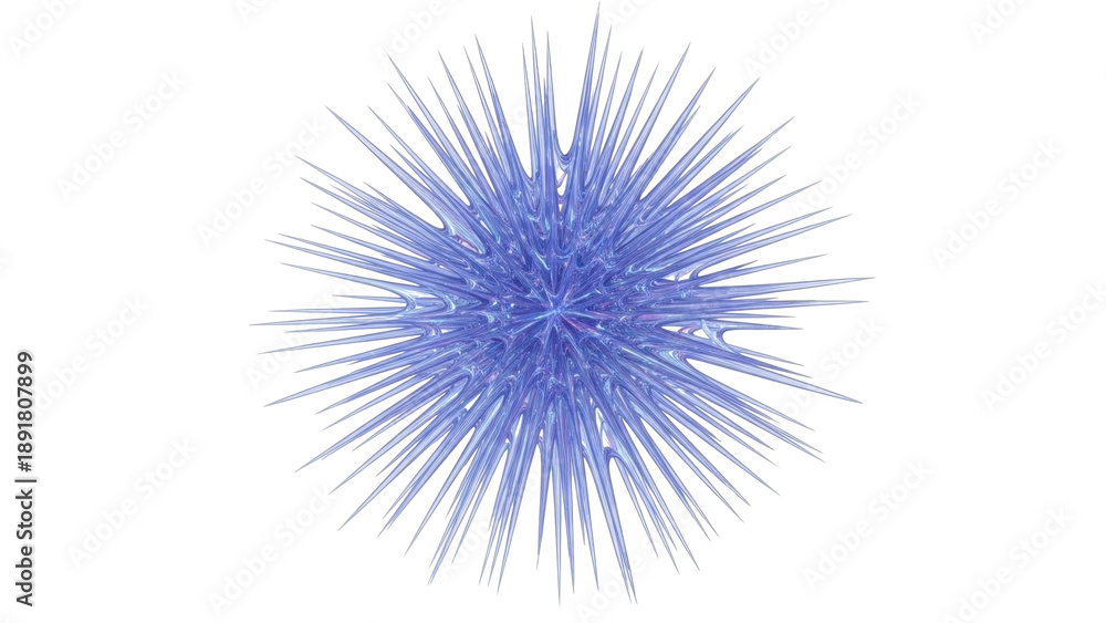 Obraz premium Spiky blue abstract orb design element