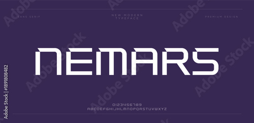 Creative geometric modern urban alphabet font. Digital abstract futuristic, fashion, sport, minimal technology typography.