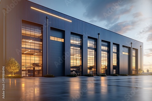 office building at night