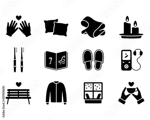 valentine party, romantic celebration, love festival, heart icons, gift icons, candle icons, valentine vector, holiday celebration, romance theme, love illustration, anniversary party, flat vector ico