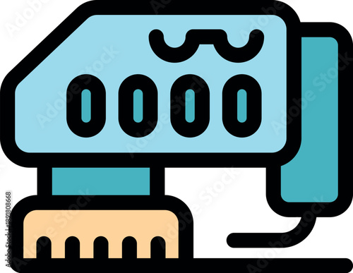 Electric brush scrubbing a surface, simplifying cleaning tasks with its rotating bristles and automated action