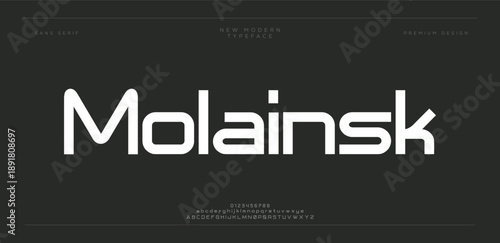 Tech Lettering Modern Alphabet font. Futuristic designs. Typography fonts regular, typeface uppercase and lowercase.