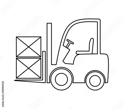 Ikona wózka widłowego