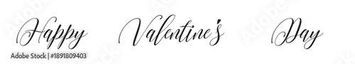 Happy Valentine's Day Elegant Calligraphy