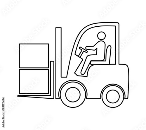 Ikona wózka widłowego