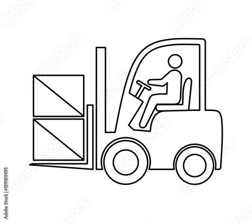 Ikona wózka widłowego