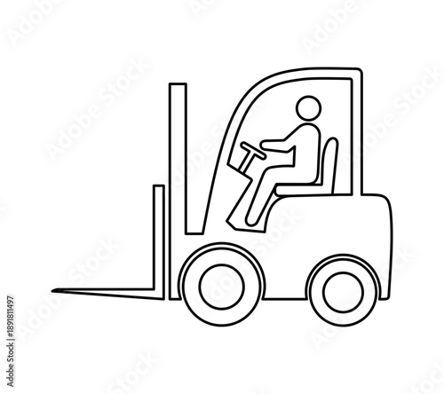 Ikona wózka widłowego