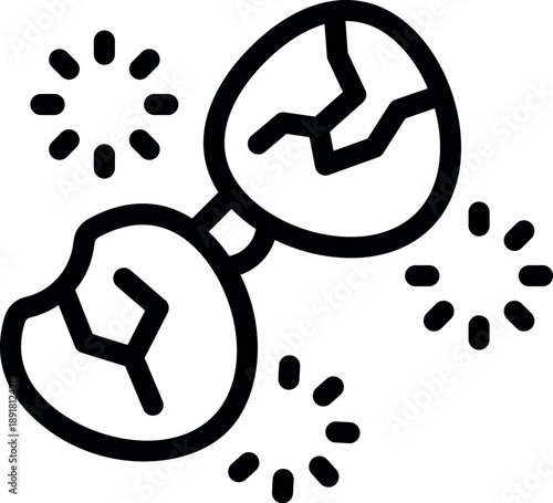 Two christmas balls are exploding, surrounded by sparkles, creating a festive atmosphere