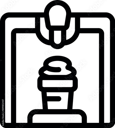 Automated coffee machine pouring coffee into cup, symbolizing modern brewing methods and convenience