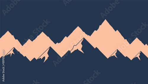 Mountain range silhouette on dark background.