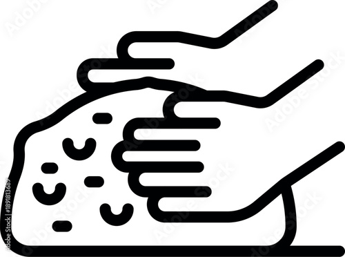 Hands kneading clay for pottery making, representing craftsmanship and creativity