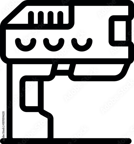 Electric stapler quickly fastening papers or cardboard together, improving office or warehouse efficiency