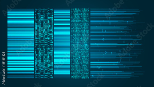 Abstract infographics visualization. Big data code representation. Futuristic network or business analytics. Graphic concept for your design.