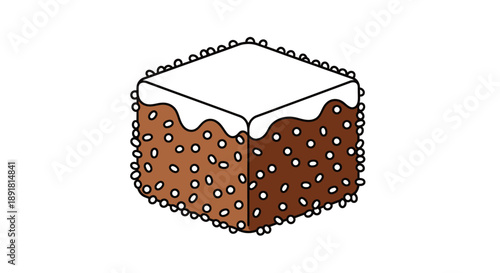 Dessert Creation, Chocolate Dessert, Kitchen, Illustration, Whimsical, Close-Up, Sweet Treat Concept