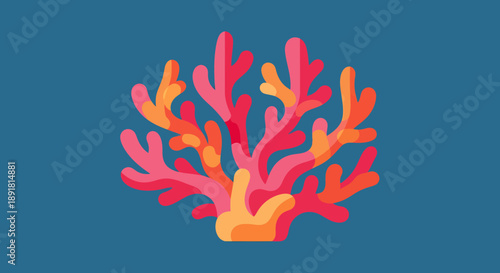 Vibrant Coral Reef Illustration, Underwater Scene, Nature Art, Colorful Marine Life, Digital Artwork, Bright Environment