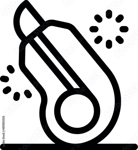 Rotary cutter rolling on a surface creating sparks, ideal for projects related to office tools, crafting, and diy activities