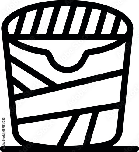 Shawarma with grilled meat and sauce dripping in takeaway packaging is ready to eat