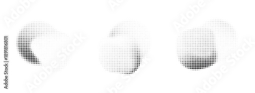 Asymmetric halftone dot pattern with soft gradient fade and minimal texture