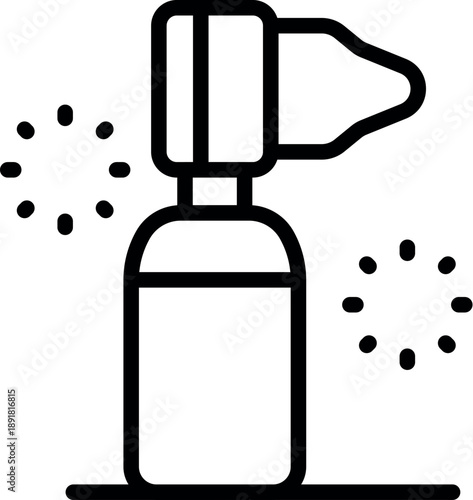 Nasal spray bottle delivering a fine mist for effective relief from nasal congestion