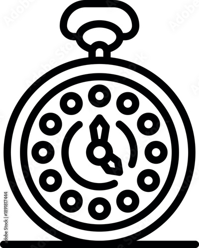 Classic pocket watch indicating time with hour, minute, and second hands, evoking a sense of timeless elegance and precision