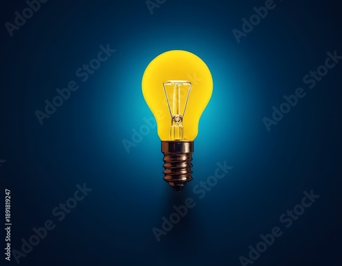Light yellow Bulb Idea Concept for Business, Creativity, Innovation and Problem Solving
