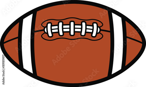 Illustrated football Vector