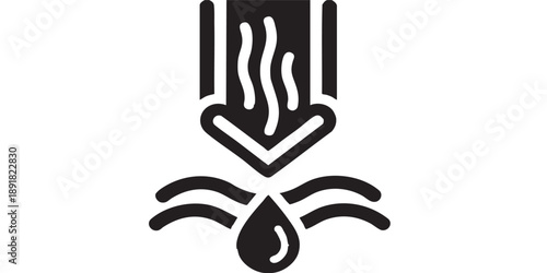 Waste water vector icon, isolated on transparent background, black outline and filled style, minimal flat designWaste water vector icon, isolated on transparent background, black outline and filled st