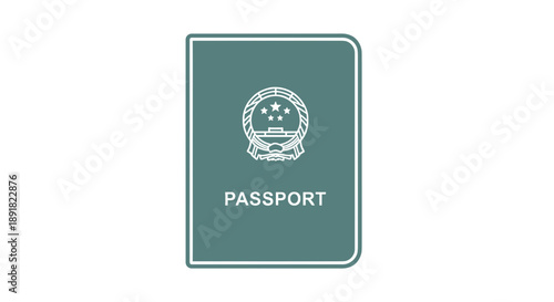 Green Passport Document with Emblem and Text.