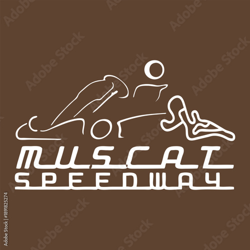Muscat Speedway logos Vector illustration  