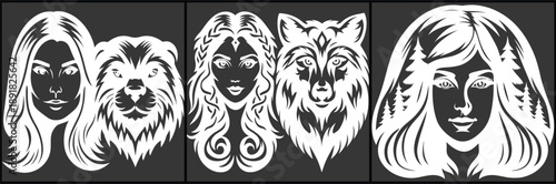 Animal Faces and Women