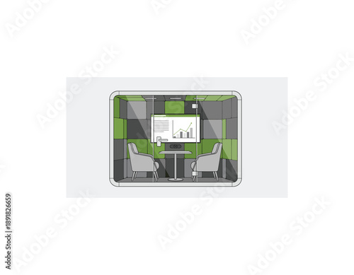 Modern soundproof office pod for focused work and meetings