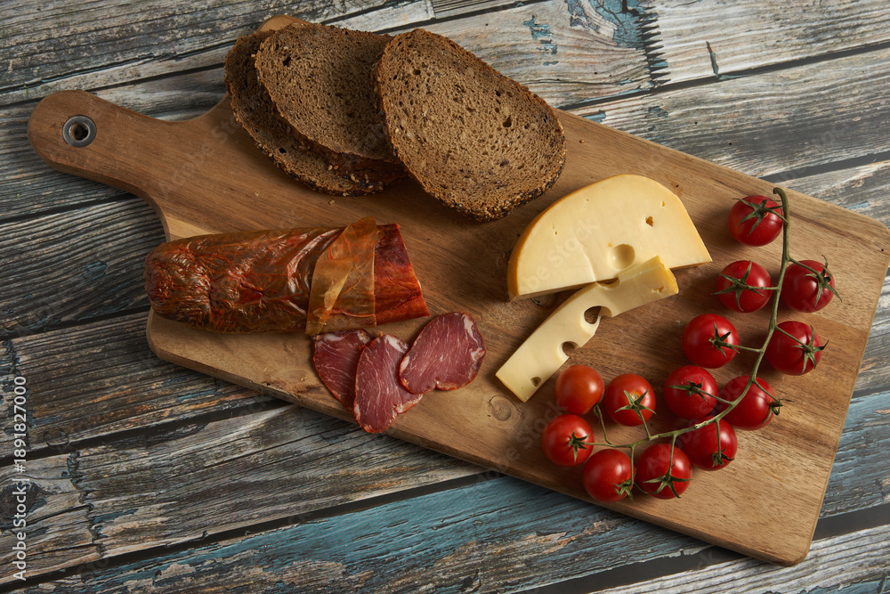 custom made wallpaper toronto digitalSliced food on a wooden board