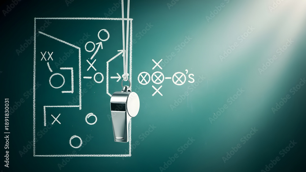 Fototapeta premium American football play strategy tactics board